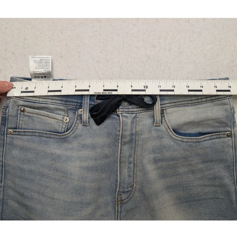 Signature by Levi Strauss Men 32 Blue Denim Shorts Drawstring Cuffed 54860-0008
